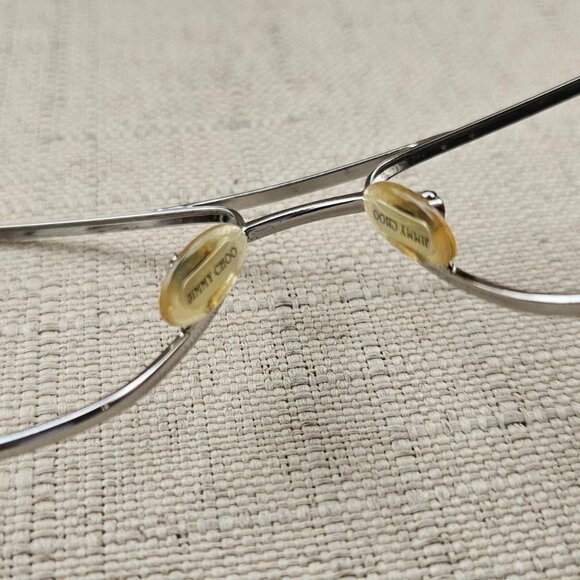 Jimmy Choo Women Eyeglasses Frame Silver Tone Metal Eyewear Glasses made Italy - Picture 10 of 12